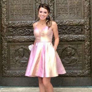 24 HOUR PRICE DROP! HOCO ‘25 PromGirl Pink and Gold Dress